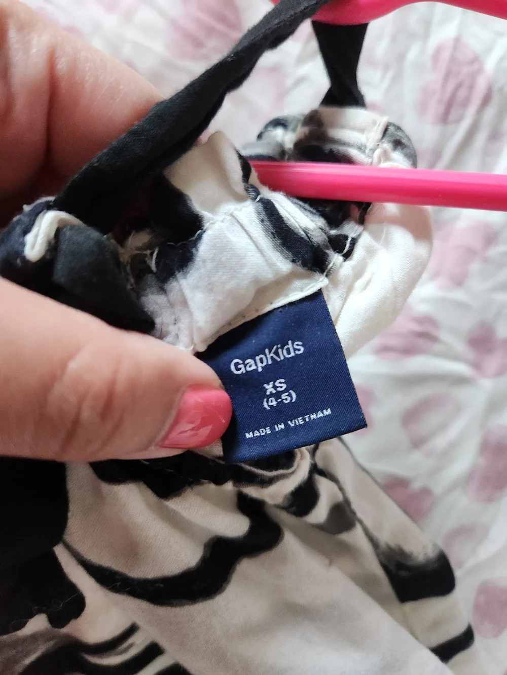 GAP Kids Black and White Floral Top